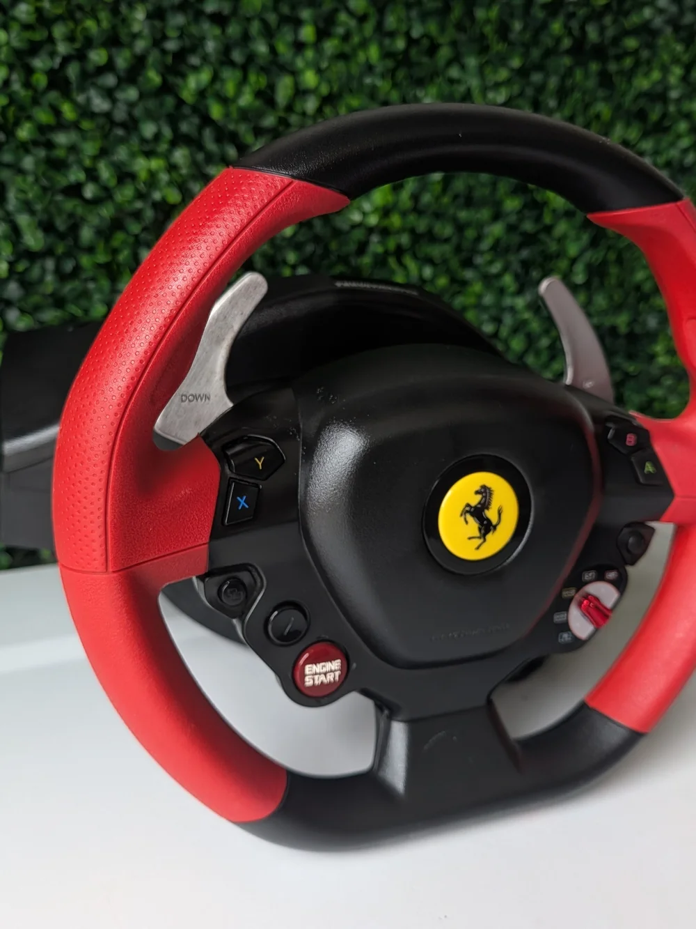 Ferrari Yellow Prancing Horse Racing Wheel - Red & Black